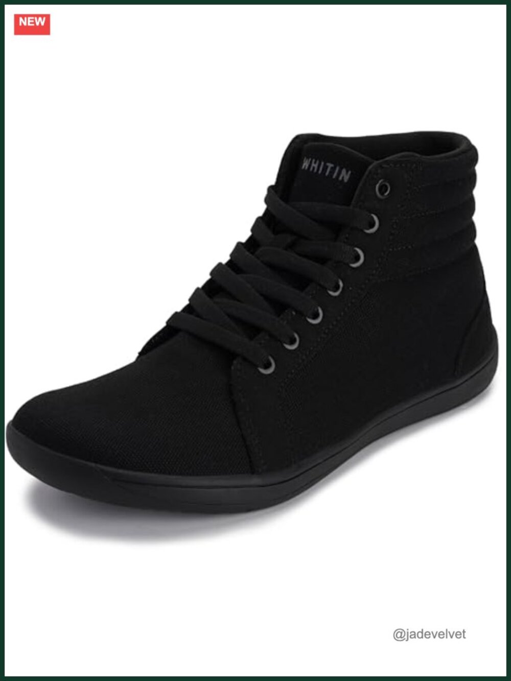 High-Top Canvas Barefoot Sneakers Zero Drop Wide Toe Box Fashion Casual Lace Up